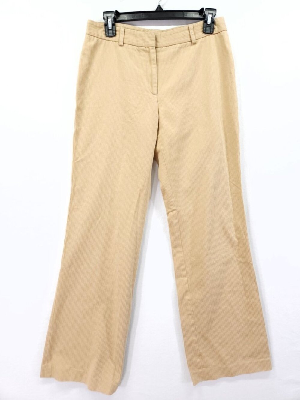 Theory Bergdoff Goodman Wide-Leg Pants Size 8 (29x30) Beige Stripped Cotton